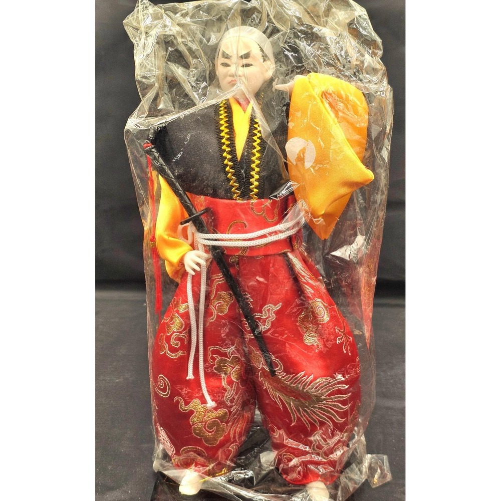 Toyandona Japanese Samurai‎ Doll Figurine 11-3/4" Tall With Katana